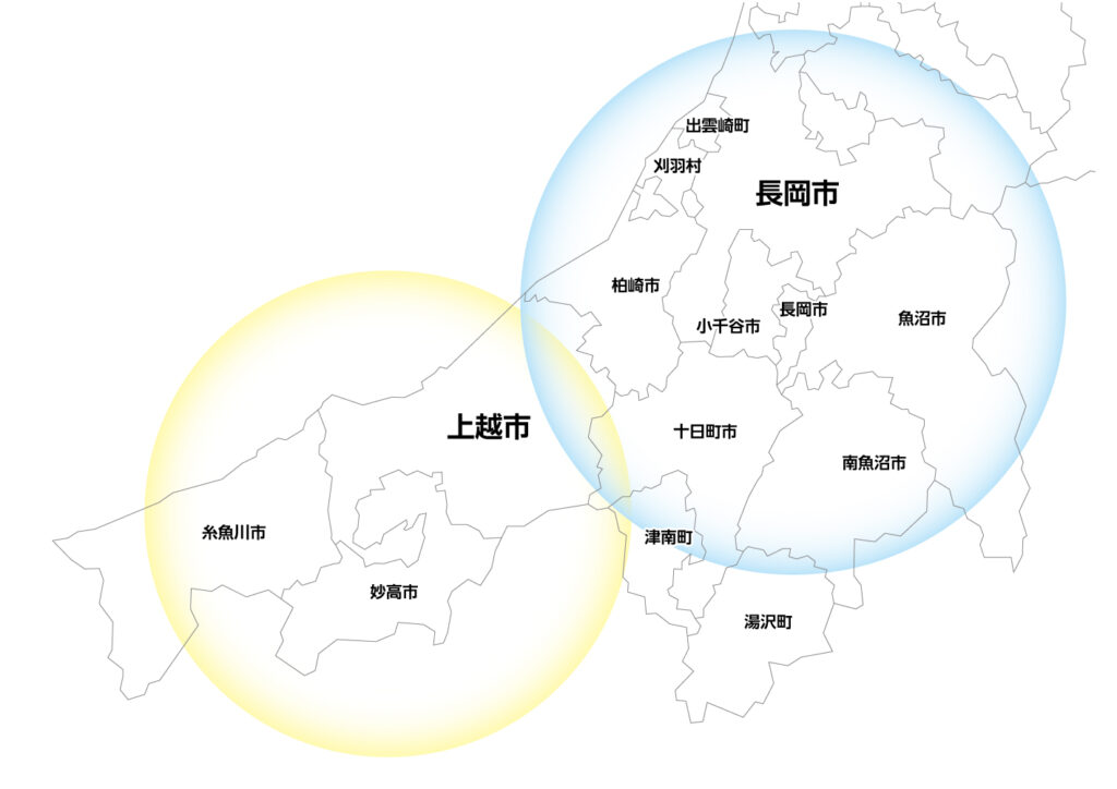 新潟県内対応エリア地図